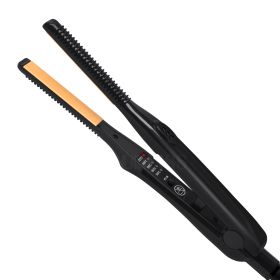 2-in-1 Professional Mini Hair Straightener and Curler - Small, Thin Plate for Effortless Styling and Straightening