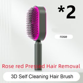 Self Cleaning Hair Brush For Women One-key Cleaning Hair Loss Airbag Massage Scalp Comb Anti-Static Hairbrush (Option: Set E)