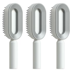 Self Cleaning Hair Brush For Women One-key Cleaning Hair Loss Airbag Massage Scalp Comb Anti-Static Hairbrush (Option: Set R)