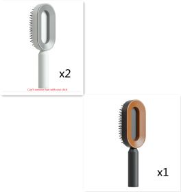 Self Cleaning Hair Brush For Women One-key Cleaning Hair Loss Airbag Massage Scalp Comb Anti-Static Hairbrush (Option: Set5)