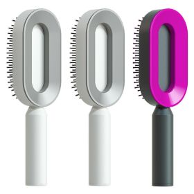 Self Cleaning Hair Brush For Women One-key Cleaning Hair Loss Airbag Massage Scalp Comb Anti-Static Hairbrush (Option: Set W)